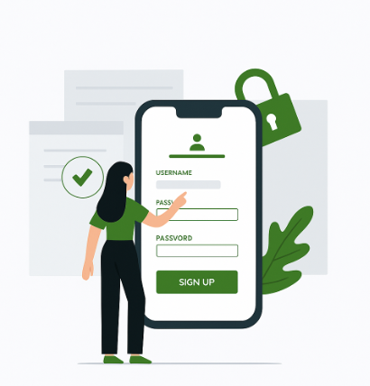 Sign in illustration